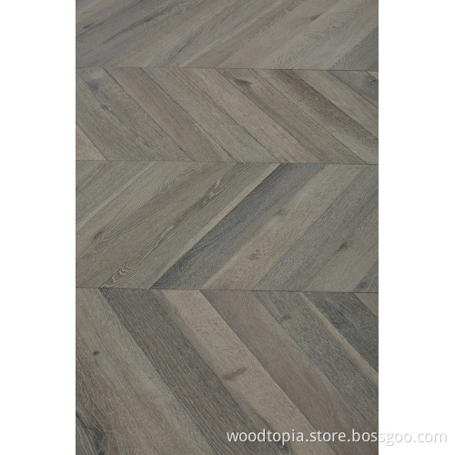 Oak Engineered chevron parquet flooring UV Oiled